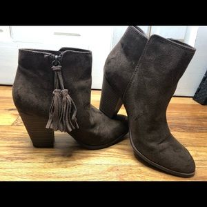 Brown heeled boots